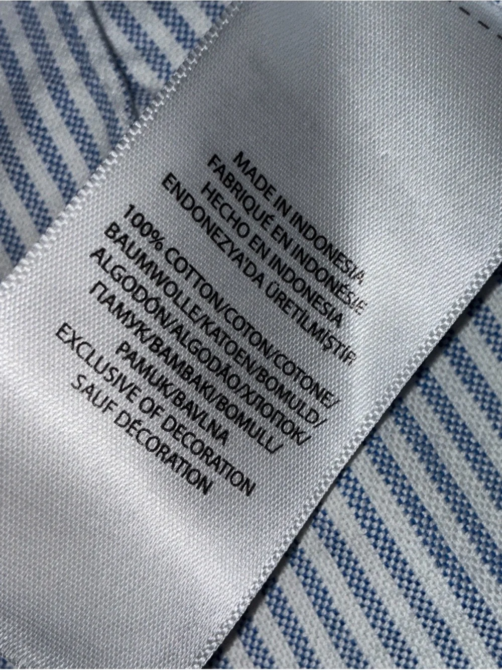 Ralph Lauren girls Oxford S/S shirt size 5 blue and white stripe button down
